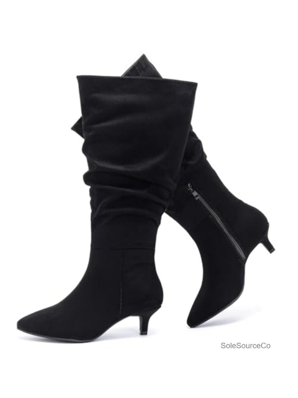 Extra Wide Calf Knee High Boots Faux Leather Riding Boots